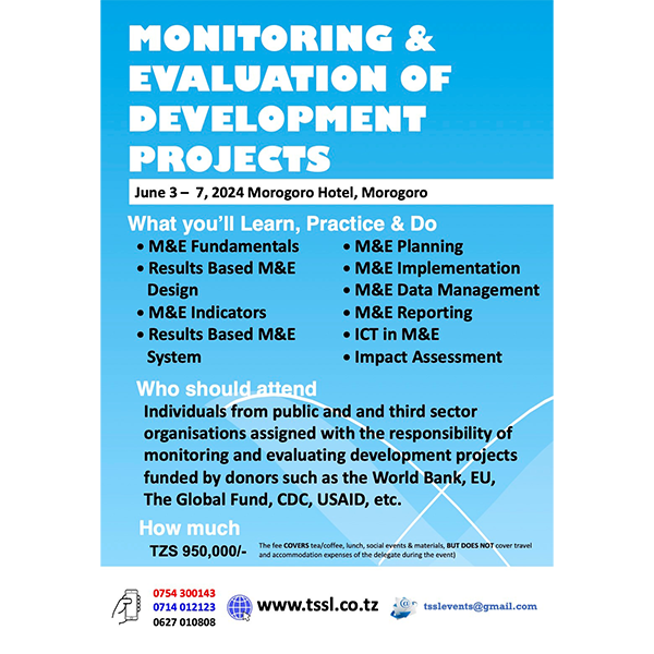 MONITORING & EVALUATION OF DEVELOPMENT PROJECTS