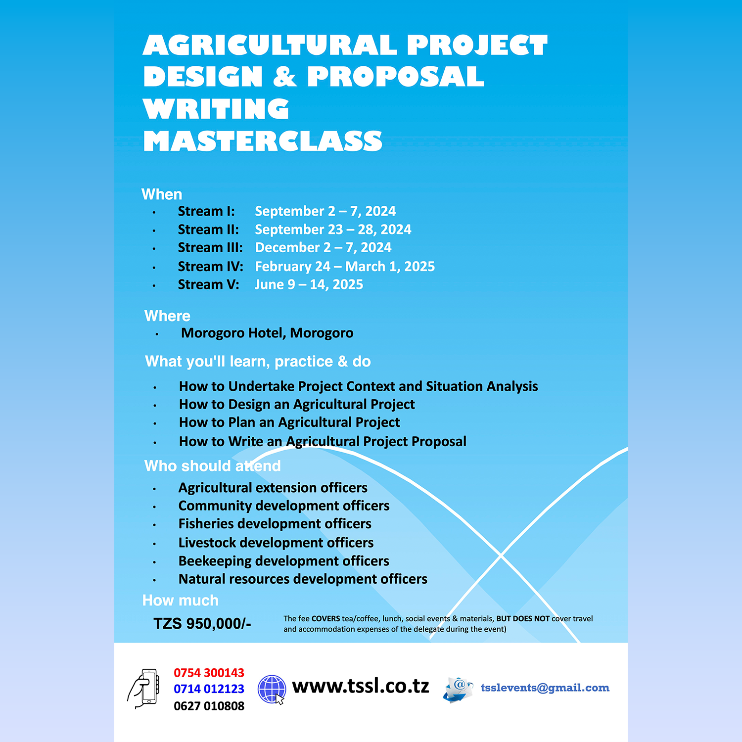 AGRIGULTURAL PROJECT DESIGN & PROPOSAL WRITING