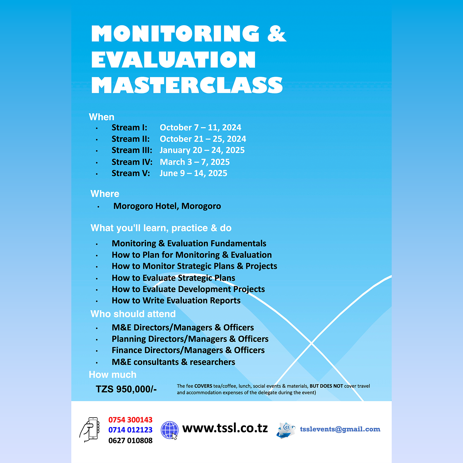 MONITORING & EVALUATION MASTERCLASS