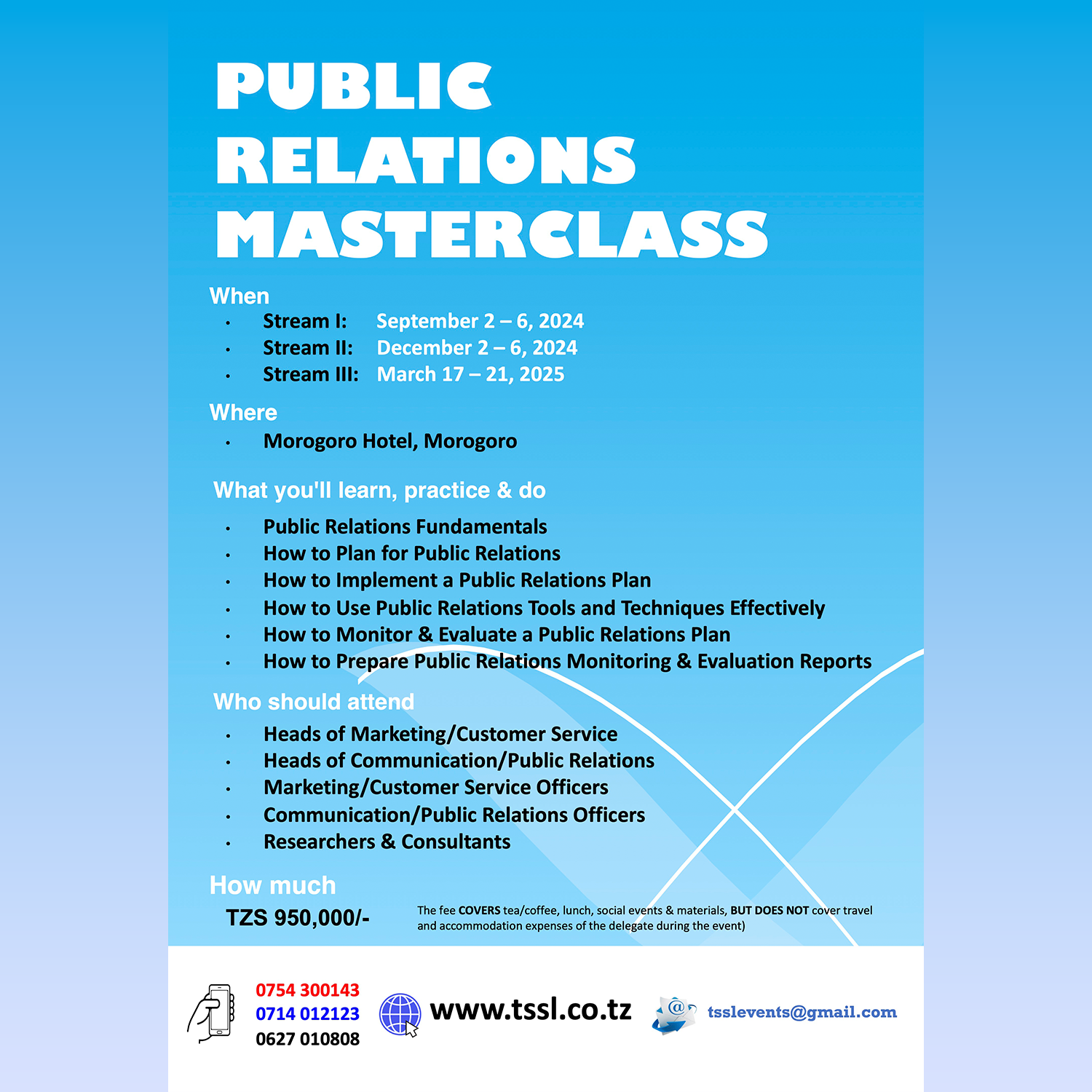 PUBLIC RELATIONS MASTERCLASS