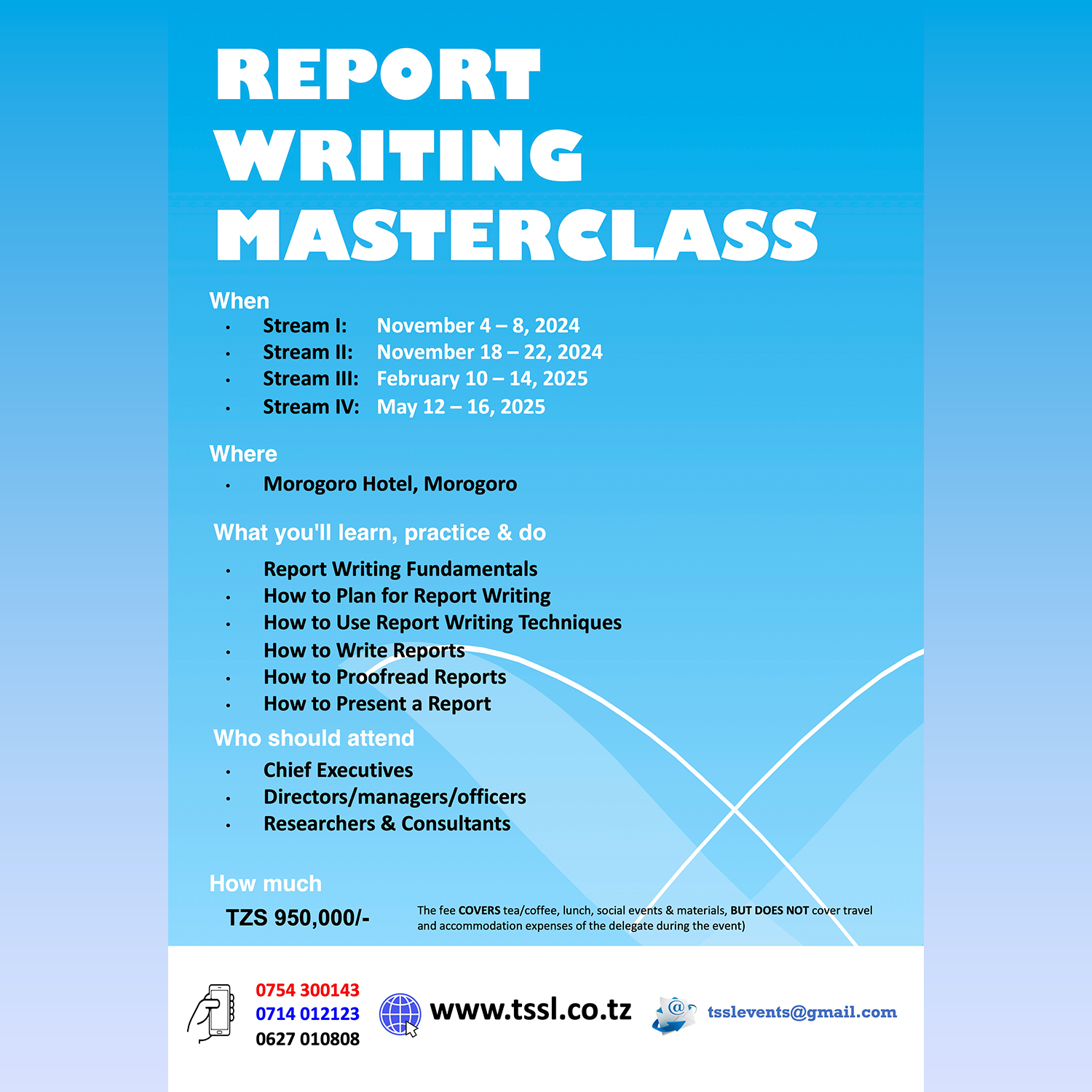 REPORT WRITING MASTERCLASS